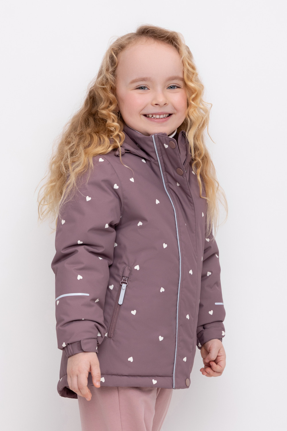 Куртка для девочки, артикул: ВК 38111/н/3 ГР, цвет: фиолетовый, фото 3
