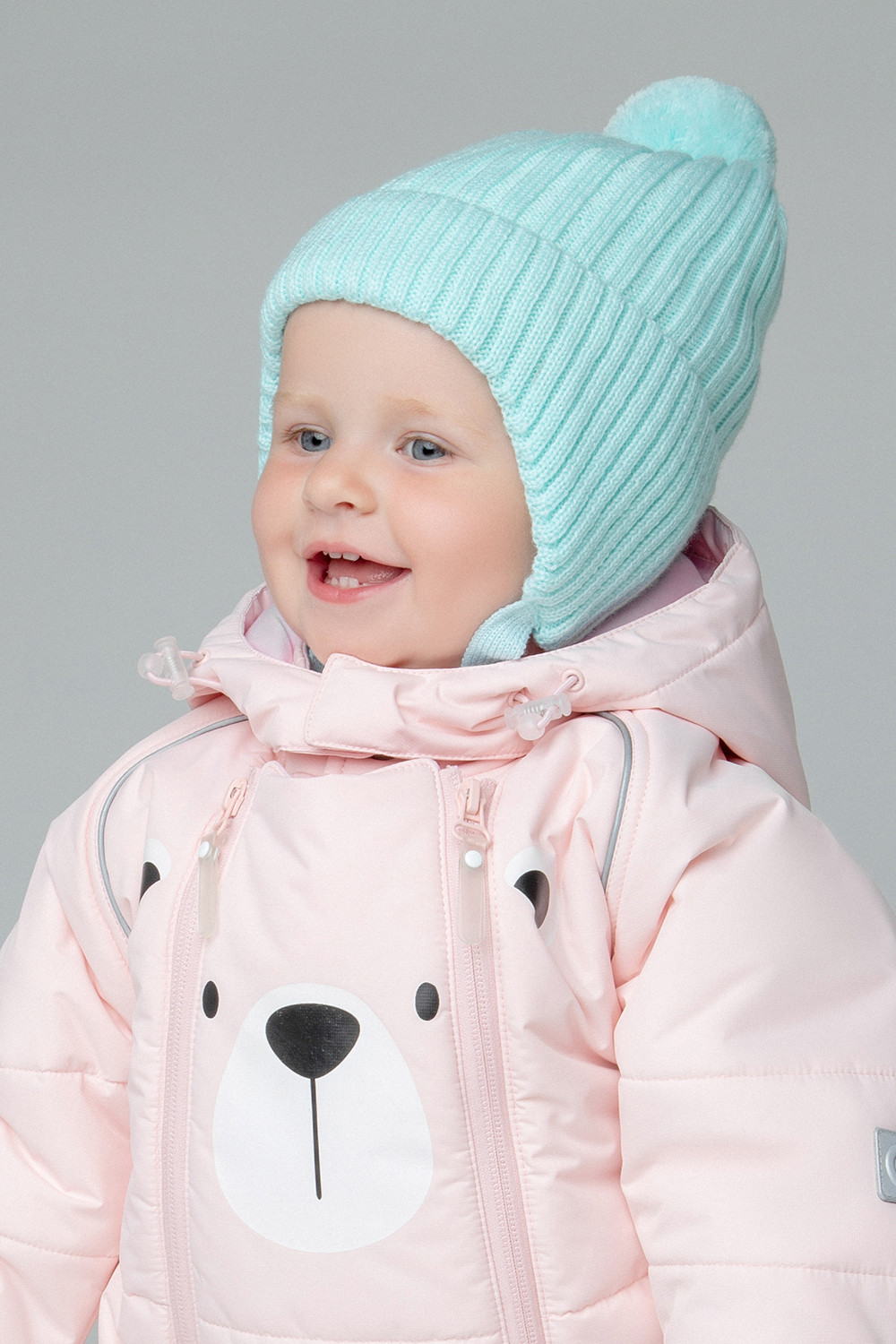 Шапка для девочки, артикул: КВ 20293/ш, цвет: бирюзовый, фото 3