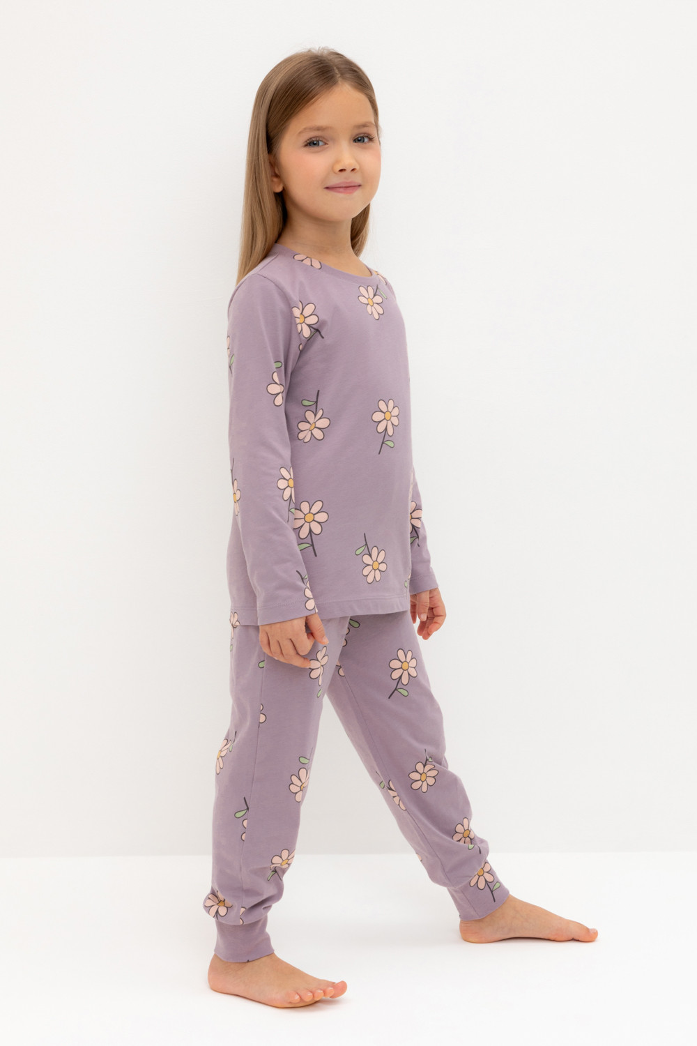 Пижама для девочки, артикул: К 1561, цвет: розовый, фото 3