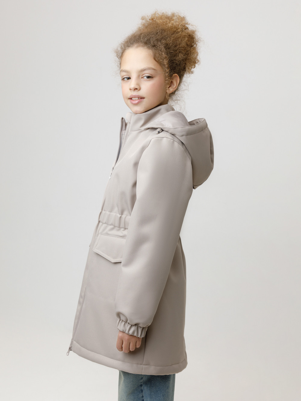 Пальто для девочки, артикул: ВК 32152/10 УЗГ, цвет: коричневый, фото 3