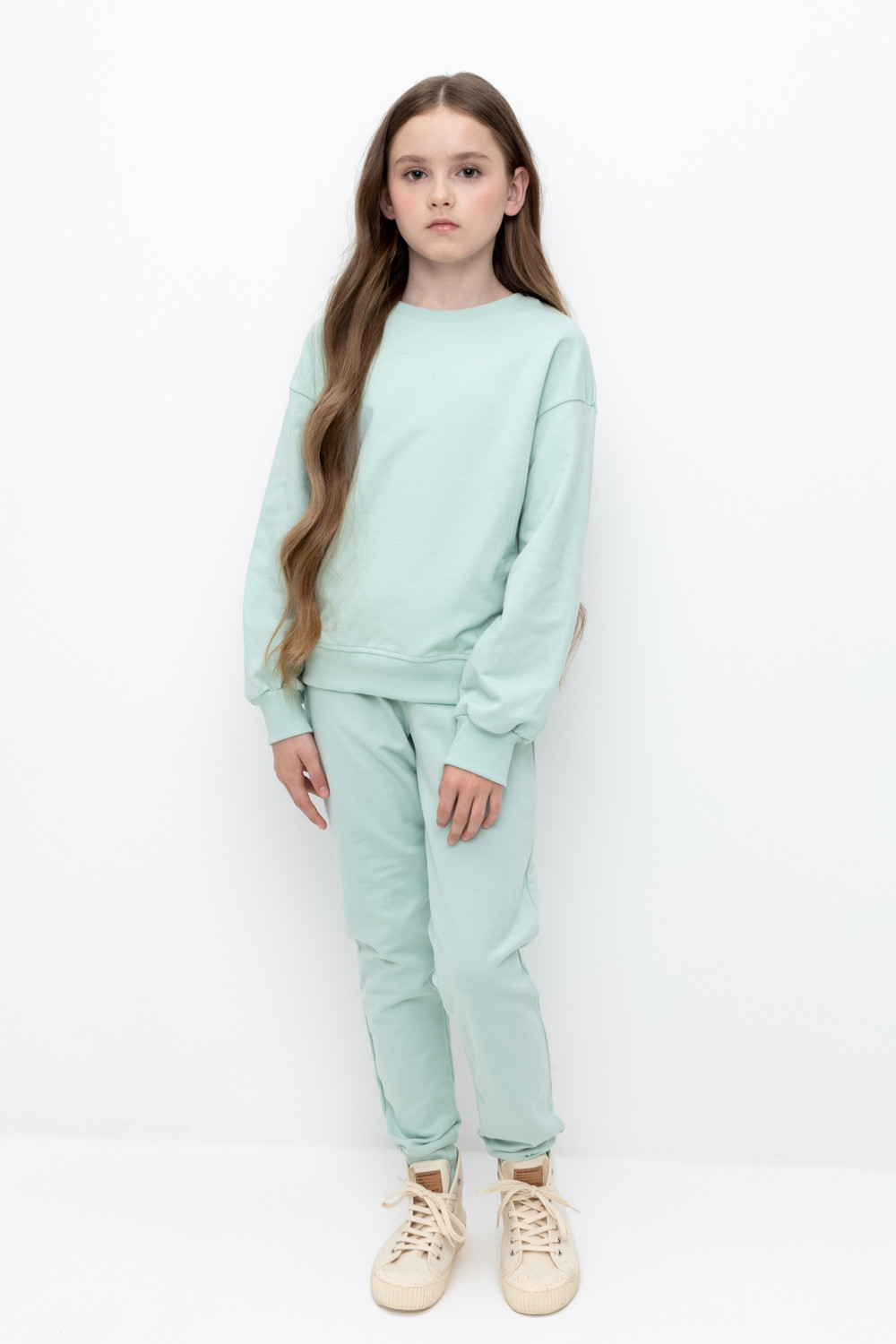 Брюки для девочки, артикул: К 400542-1, цвет: голубой, фото 3