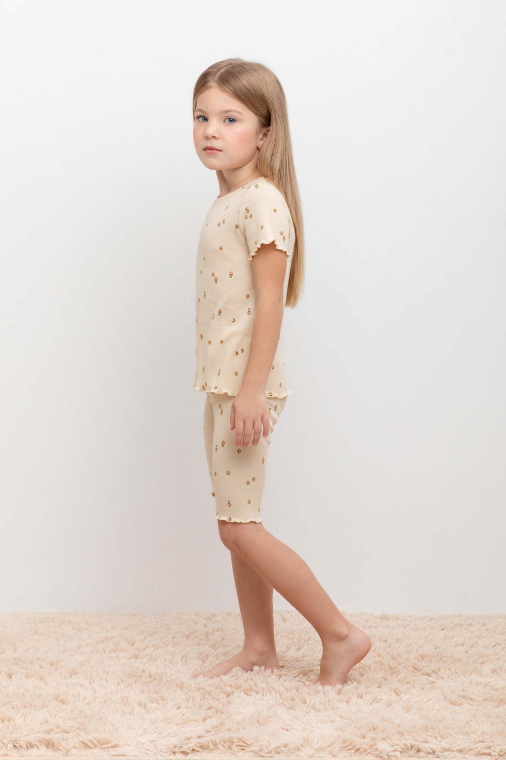 Пижама для девочки, артикул: К 1632-1, цвет: светло-бежевый, фото 3