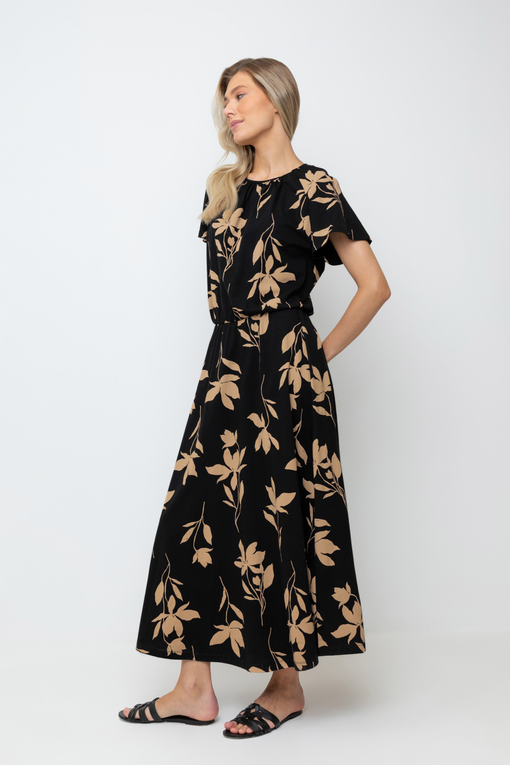 Платья женские для мам, артикул: ЕВТ 5046, цвет: черный3, фото 3