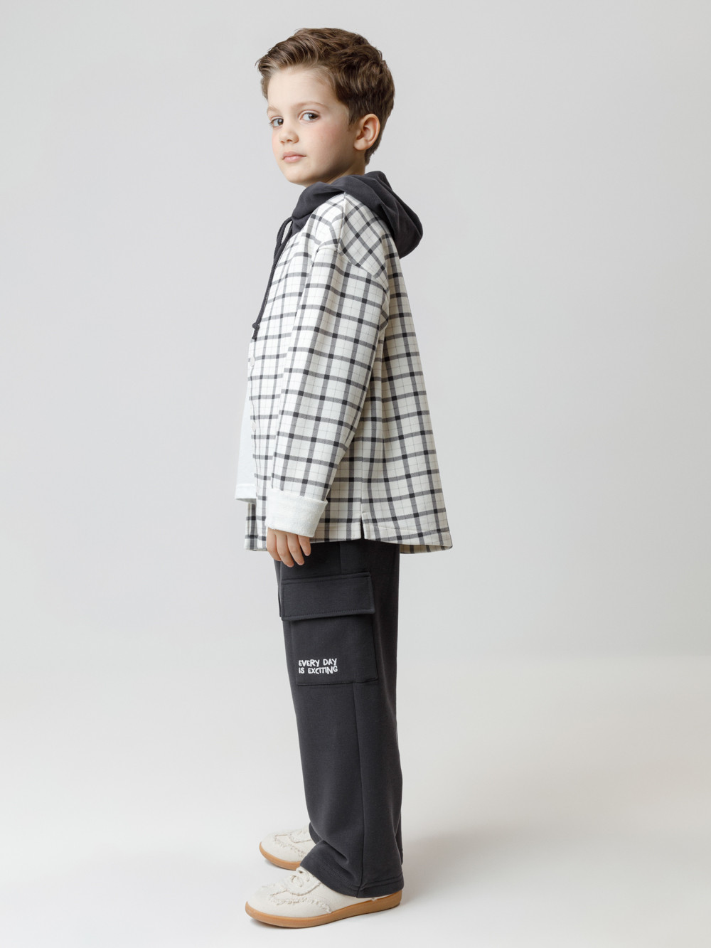 Брюки для мальчика, артикул: КР 400859, цвет: темно-серый, фото 3