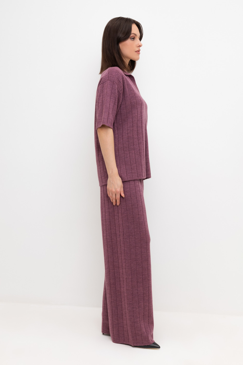 Брюки женские для мам, артикул: ЕВ 443/ш, цвет: бордовый, фото 3