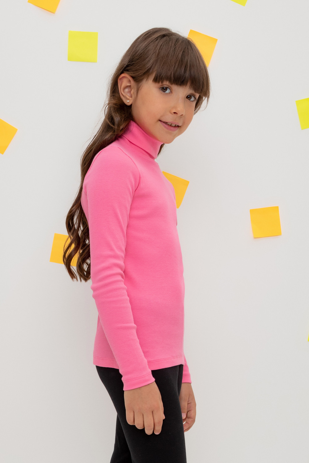 Водолазки для девочки, артикул: К 3070, цвет: ярко-розовый, фото 3