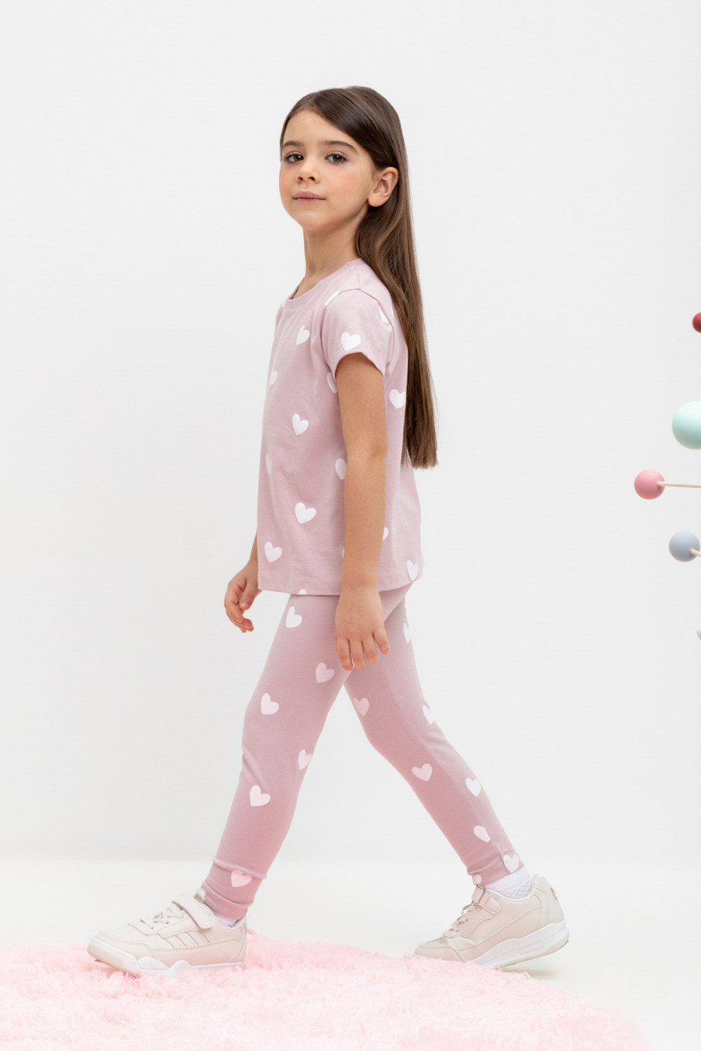 Лосины для девочки, артикул: КР 4074, цвет: розовый, фото 3