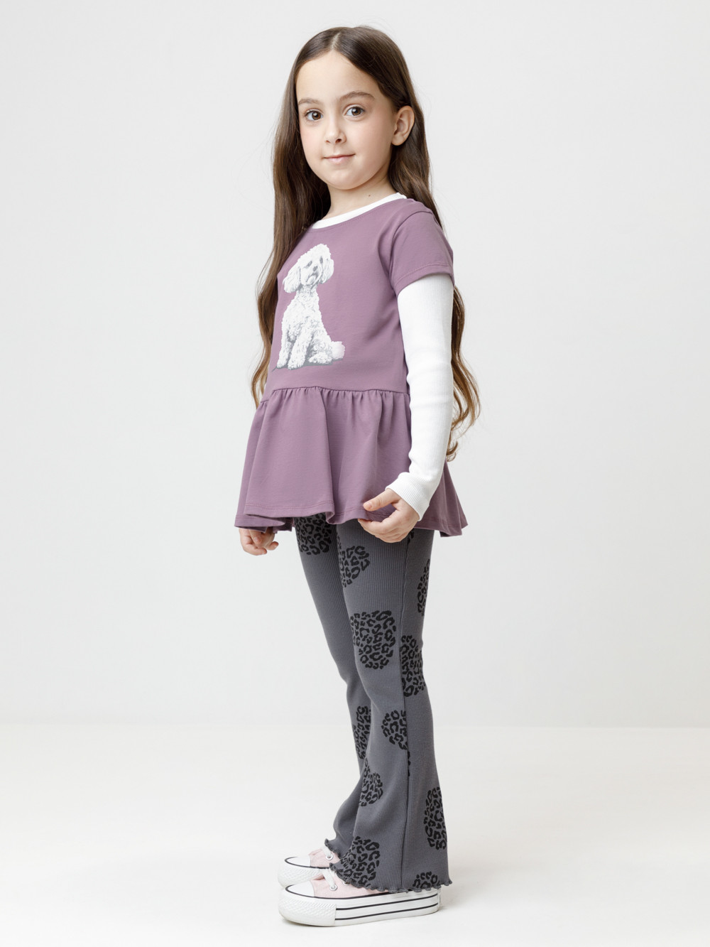 Блузка для девочки, артикул: КР 302881, цвет: фиолетовый, фото 3