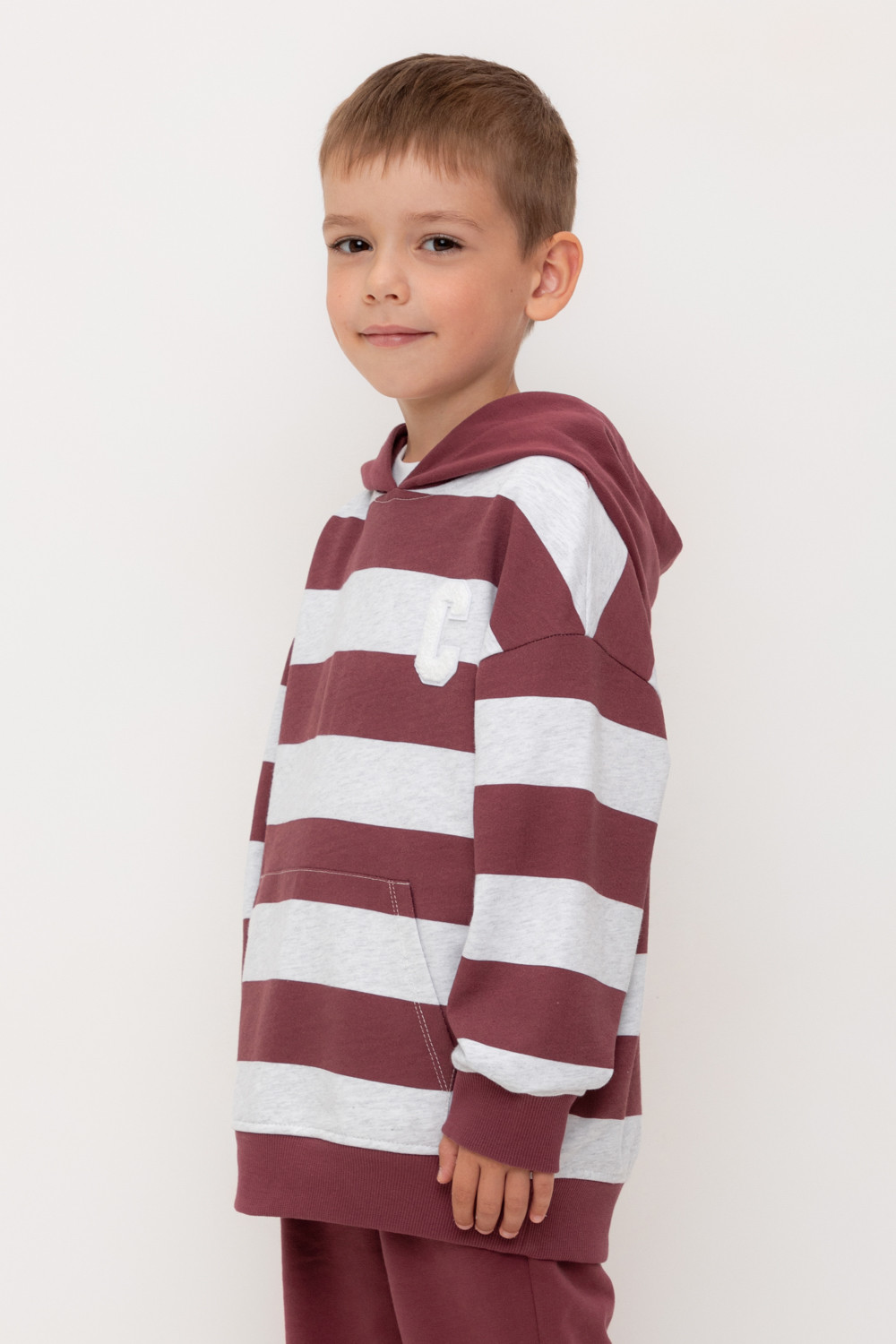 Худи для мальчика, артикул: КР 302693-1, цвет: коричневый, фото 3