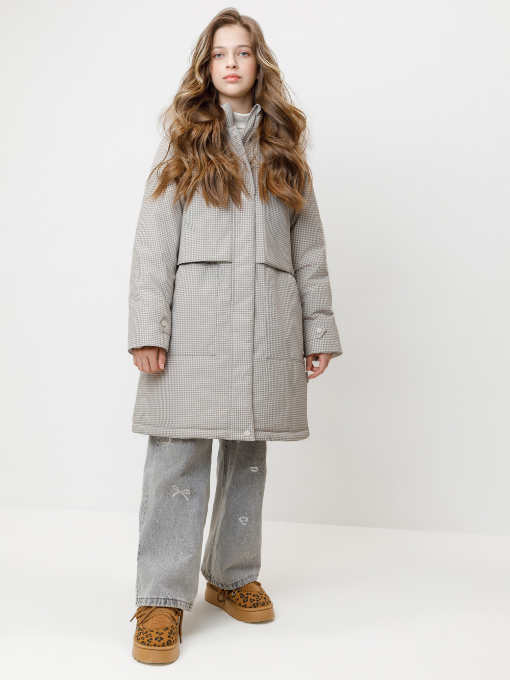 Куртка для девочки, артикул: ВК 38124/н/2 ГР, цвет: бежевый, фото 3