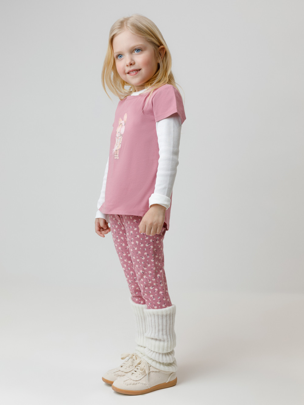 Лосины для девочки, артикул: КР 4074, цвет: розовый, фото 3