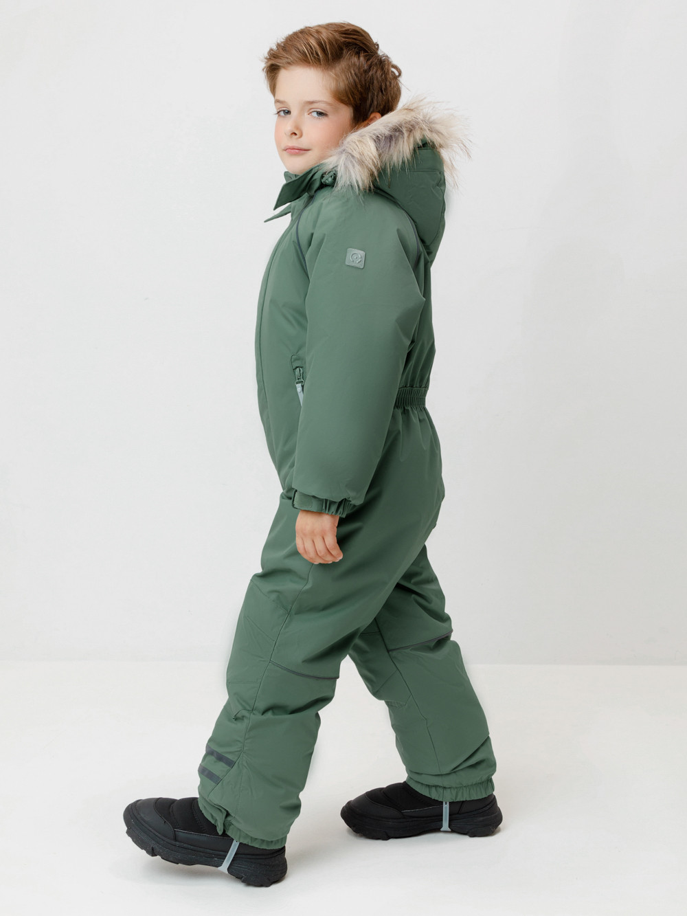 Комбинезоны утепленные для мальчика, артикул: ВК 60102/8 ГР (122-158), цвет: зеленый, фото 2
