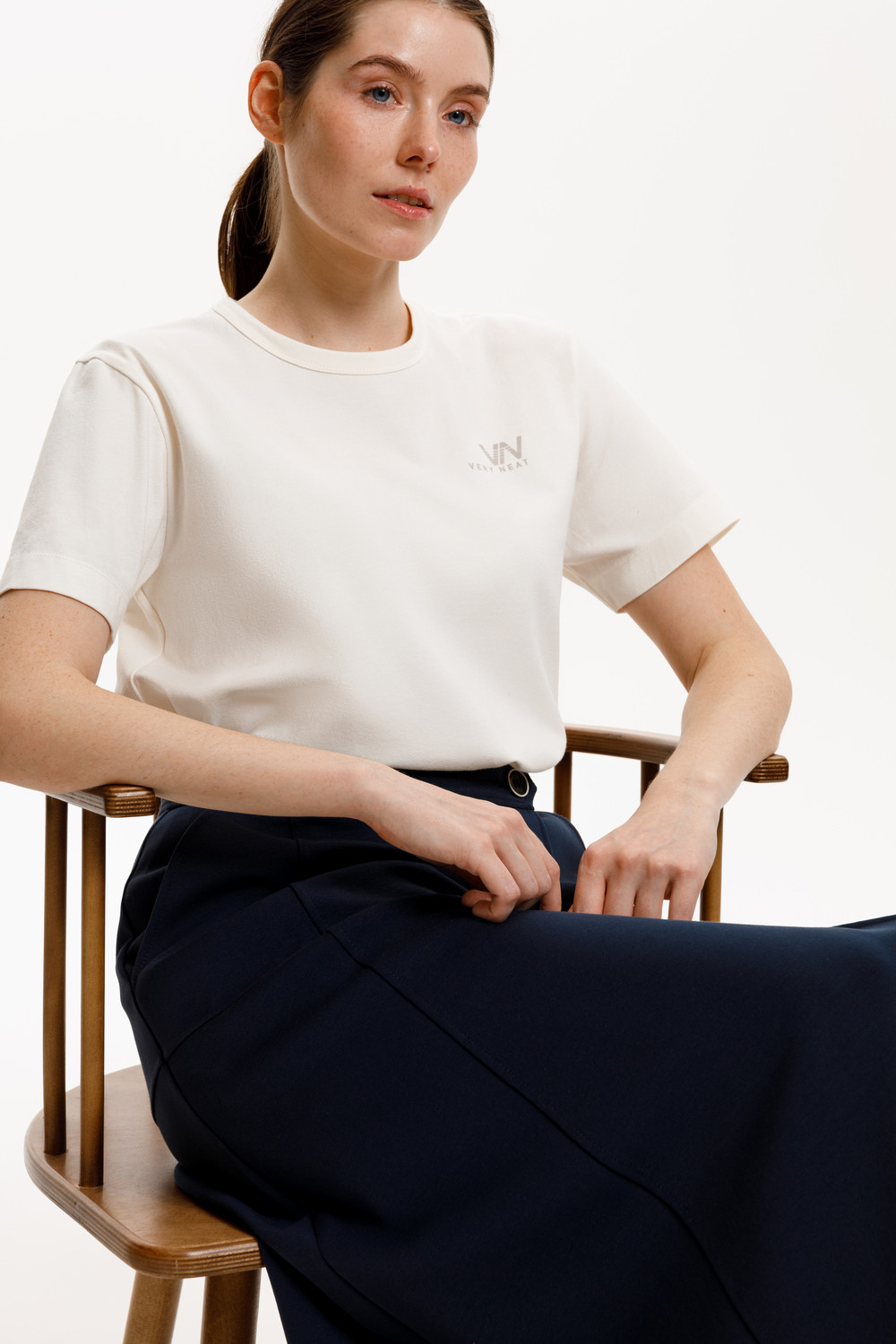 Юбки женские для мам, артикул: ЕВТ 7027, цвет: синий, фото 3