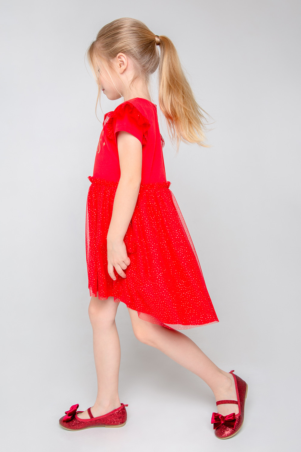 Платье для девочки, артикул: К 5704, цвет: красный, фото 3