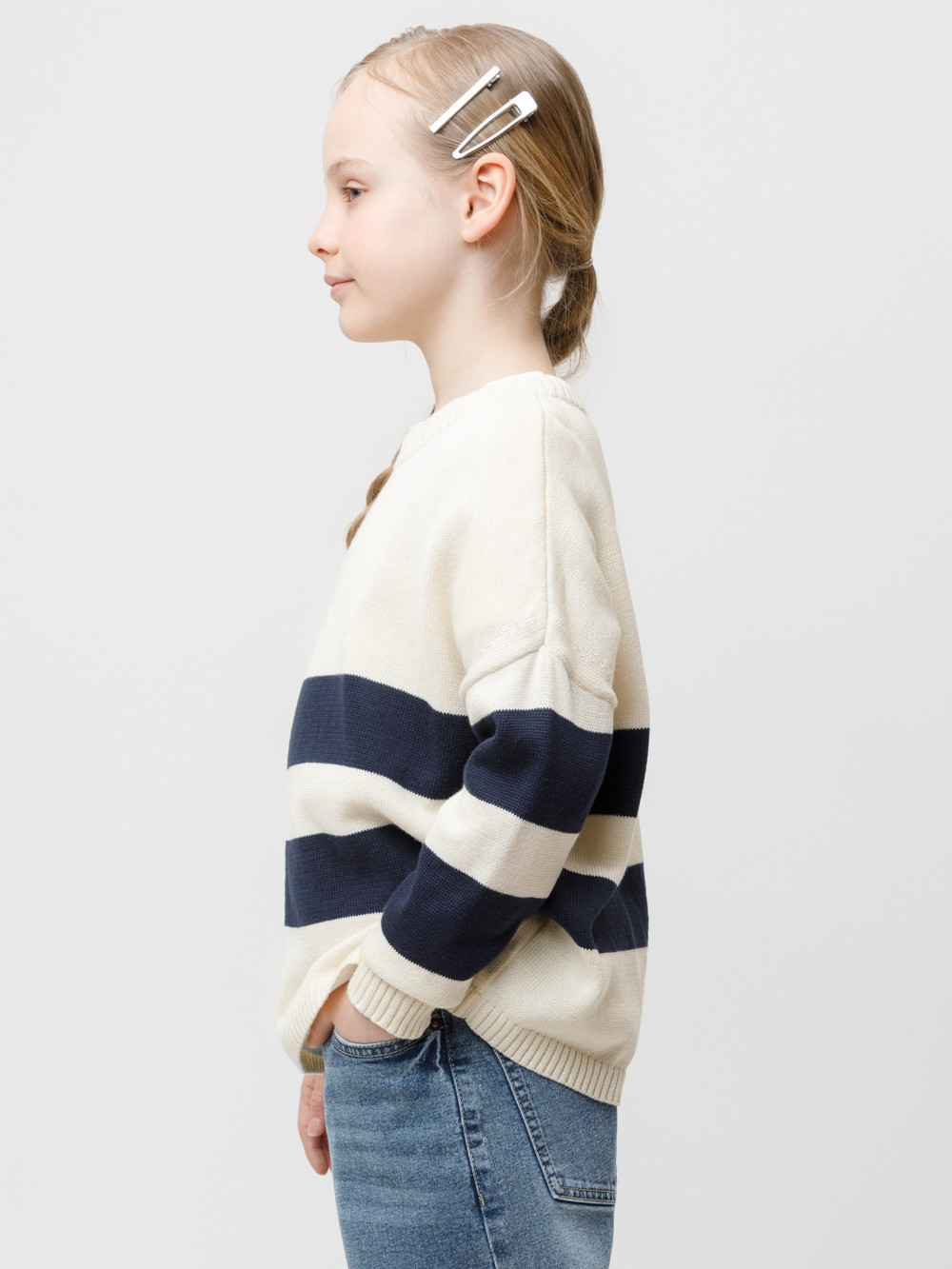 Джемпер для девочки, артикул: КВ 30129, цвет: бежевый, фото 2