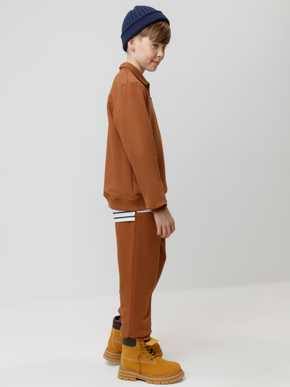 Брюки для мальчика, артикул: КР 400837, цвет: коричневый, фото 3