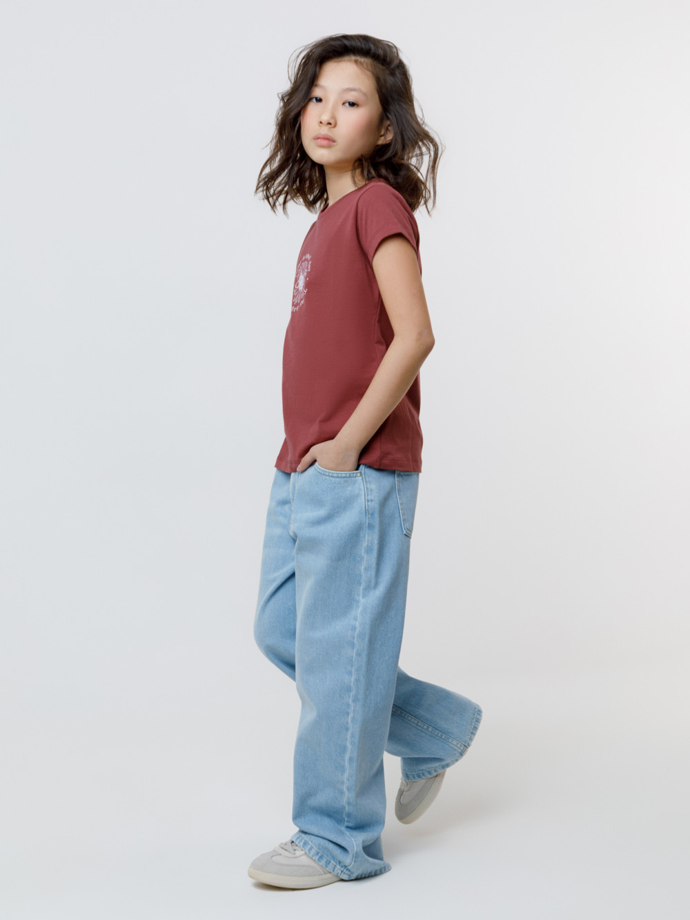 Футболка для девочки, артикул: КП 302763, цвет: коричневый, фото 3