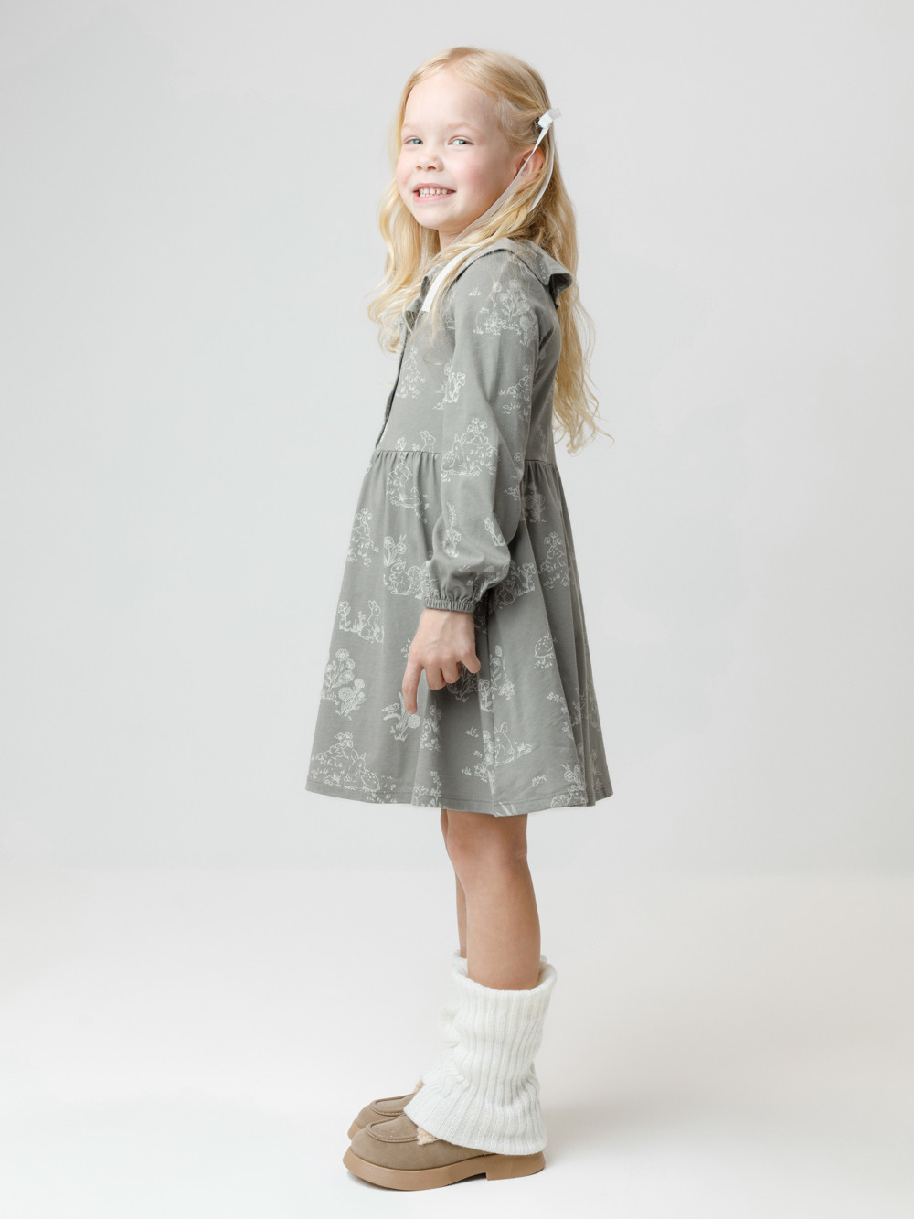 Платье для девочки, артикул: КР 5897, цвет: зеленый, фото 3