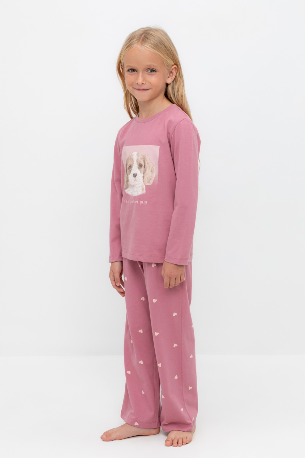 Пижама для девочки, артикул: К 1623, цвет: розовый, фото 3