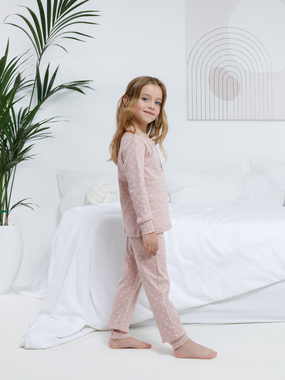 Пижама для девочки, артикул: МП 1621, цвет: коричневый, фото 3