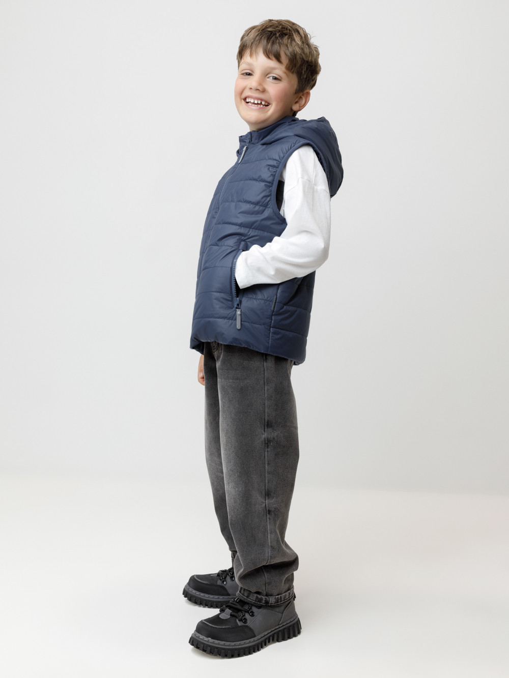 Жилеты для мальчика, артикул: ВК 35021/1 ГР, цвет: синий, фото 3