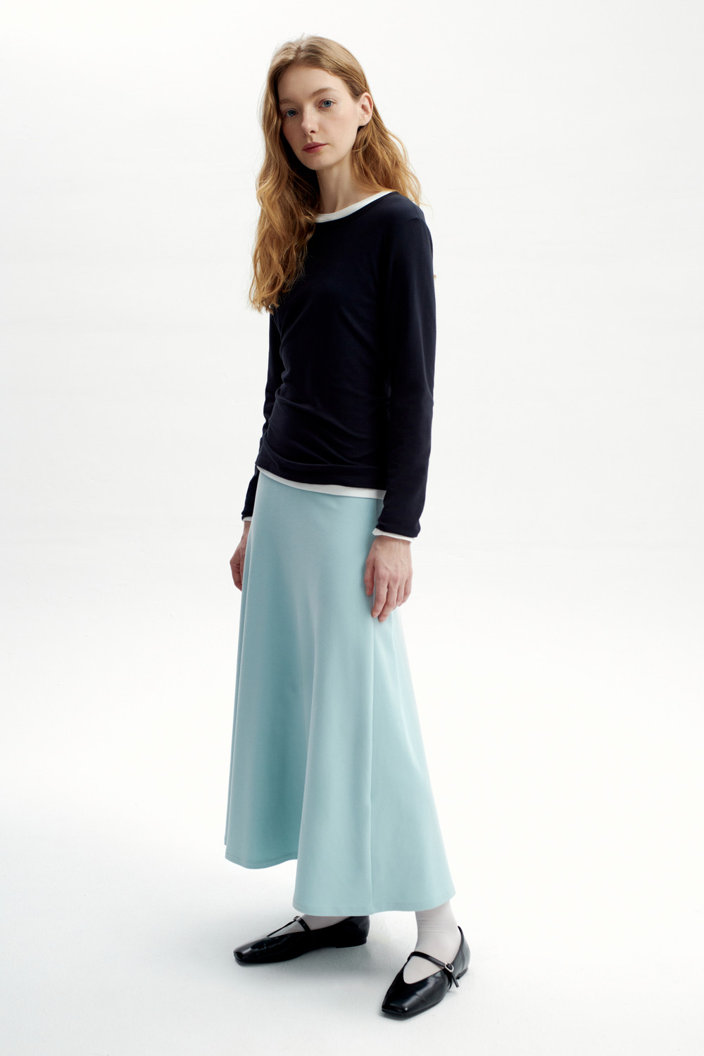 Юбки женские для мам, артикул: ЕВТ 7025, цвет: минт, фото 3