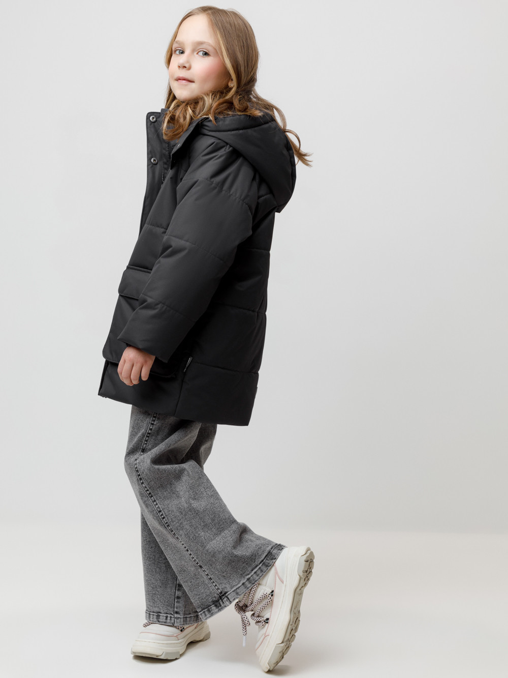 Куртка для девочки, артикул: ВК 38130/1 УЗГ, цвет: черный, фото 3