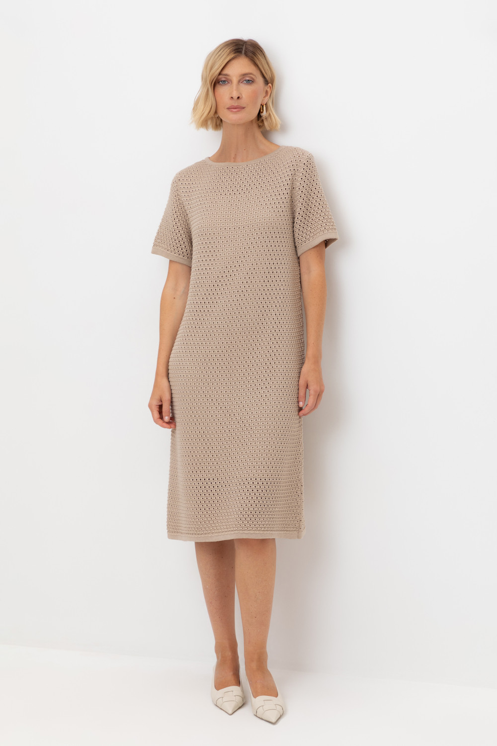 Платья женские для мам, артикул: ЕВ 527, цвет: бежевый, фото 3