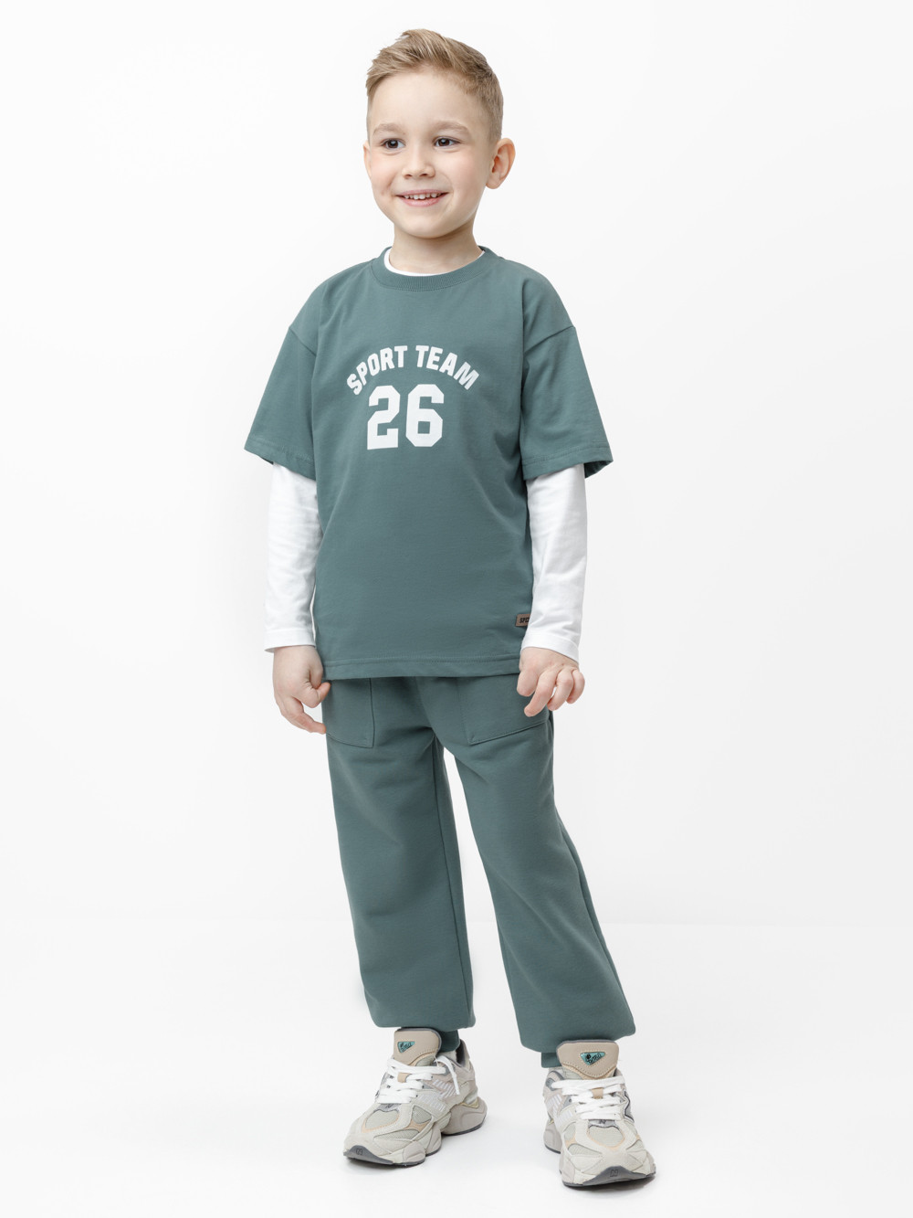 Брюки для мальчика, артикул: КР 400908, цвет: зеленый, фото 3