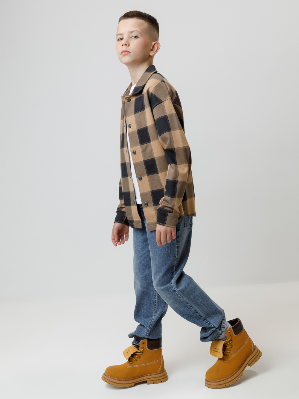 Рубашки для мальчика, артикул: КР 302538, цвет: коричневый, фото 3