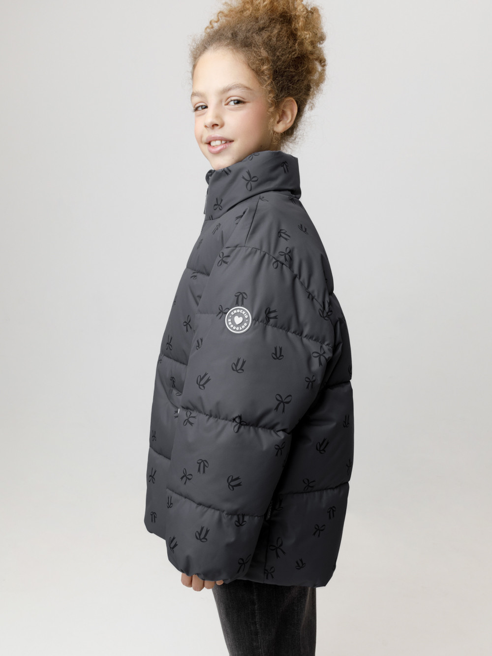Куртка для девочки, артикул: ВК 32194/н/3 ГР, цвет: темно-серый, фото 3