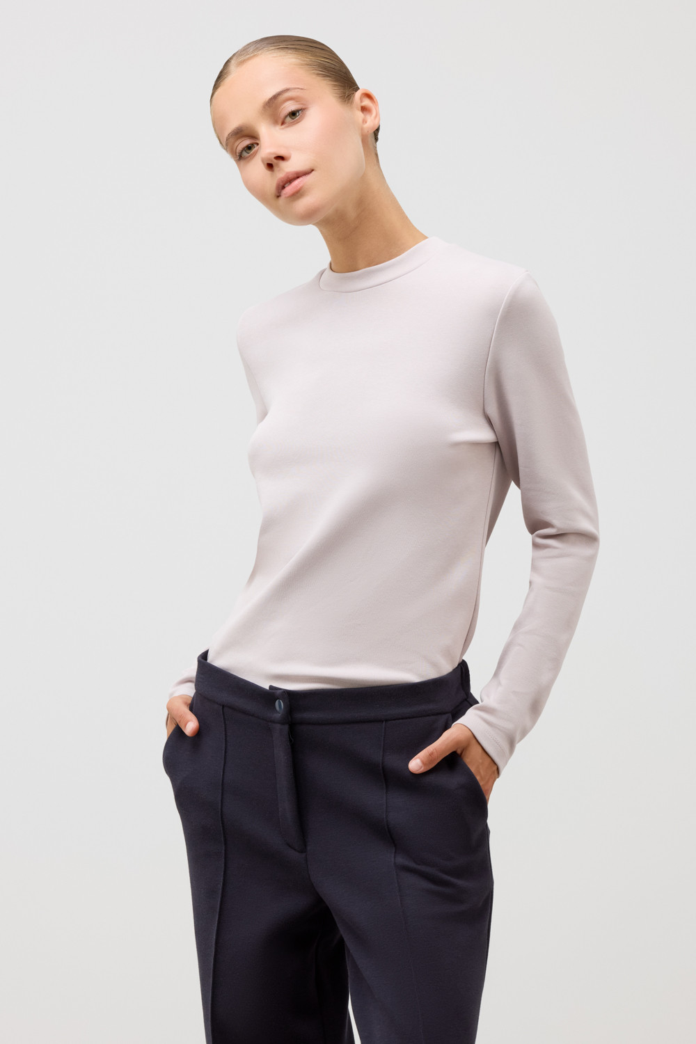 Джемперы женские для мам, артикул: ЕВТ 3345, цвет: светло-серый5, фото 3