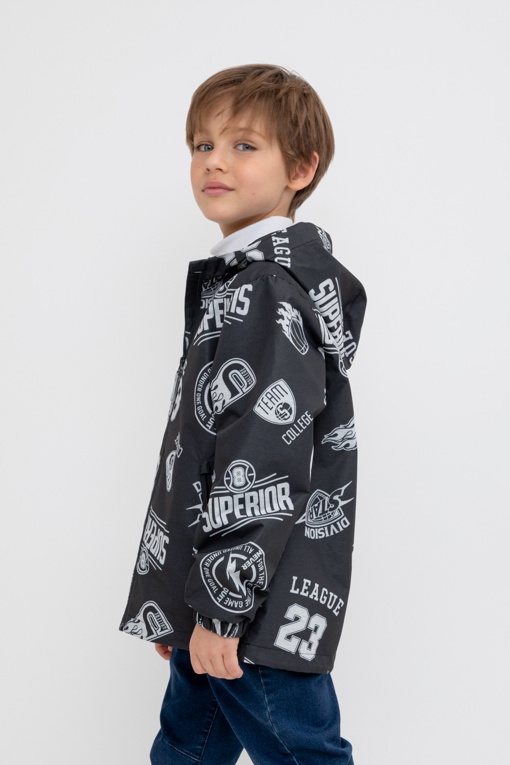 Куртки для мальчика, артикул: ВК 30141/н/2 ГР, цвет: черный3, фото 3