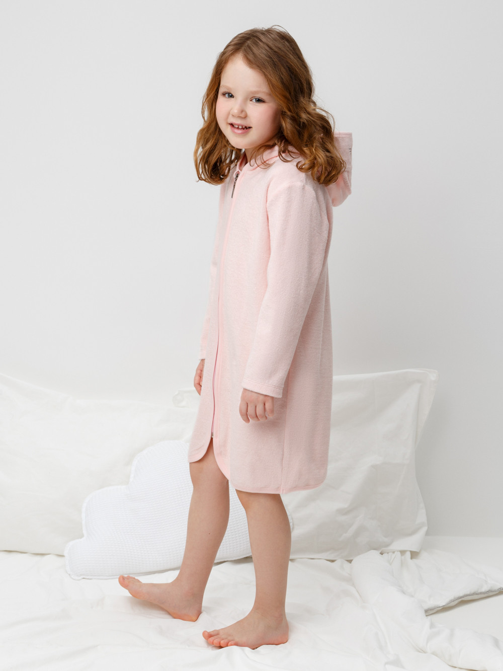 Халат для девочки, артикул: К 5801, цвет: розовый, фото 3