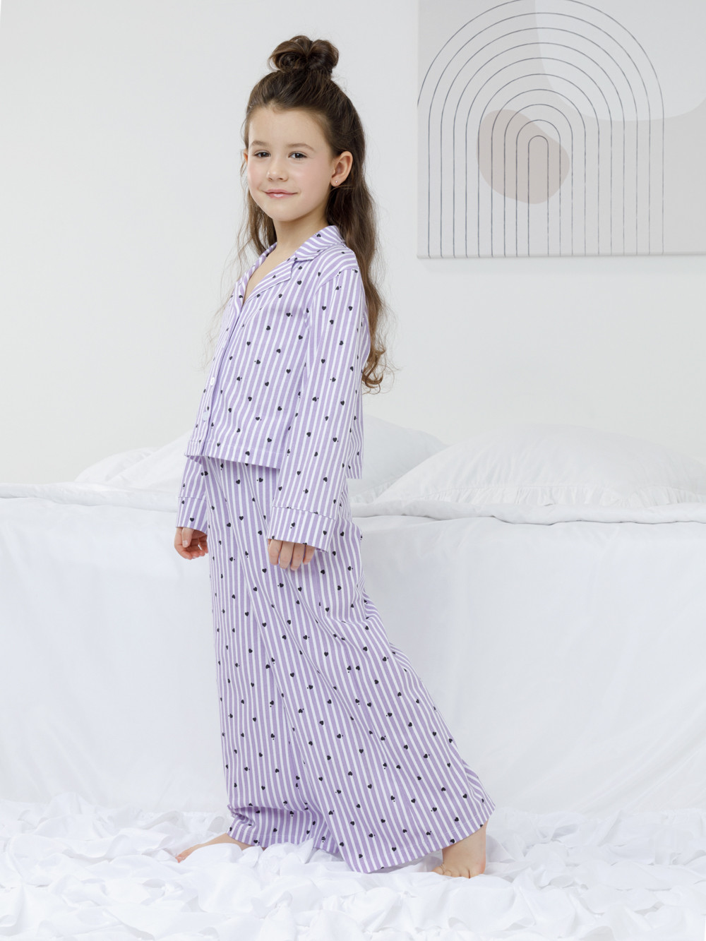 Пижама для девочки, артикул: МП 1668, цвет: фиолетовый, фото 3