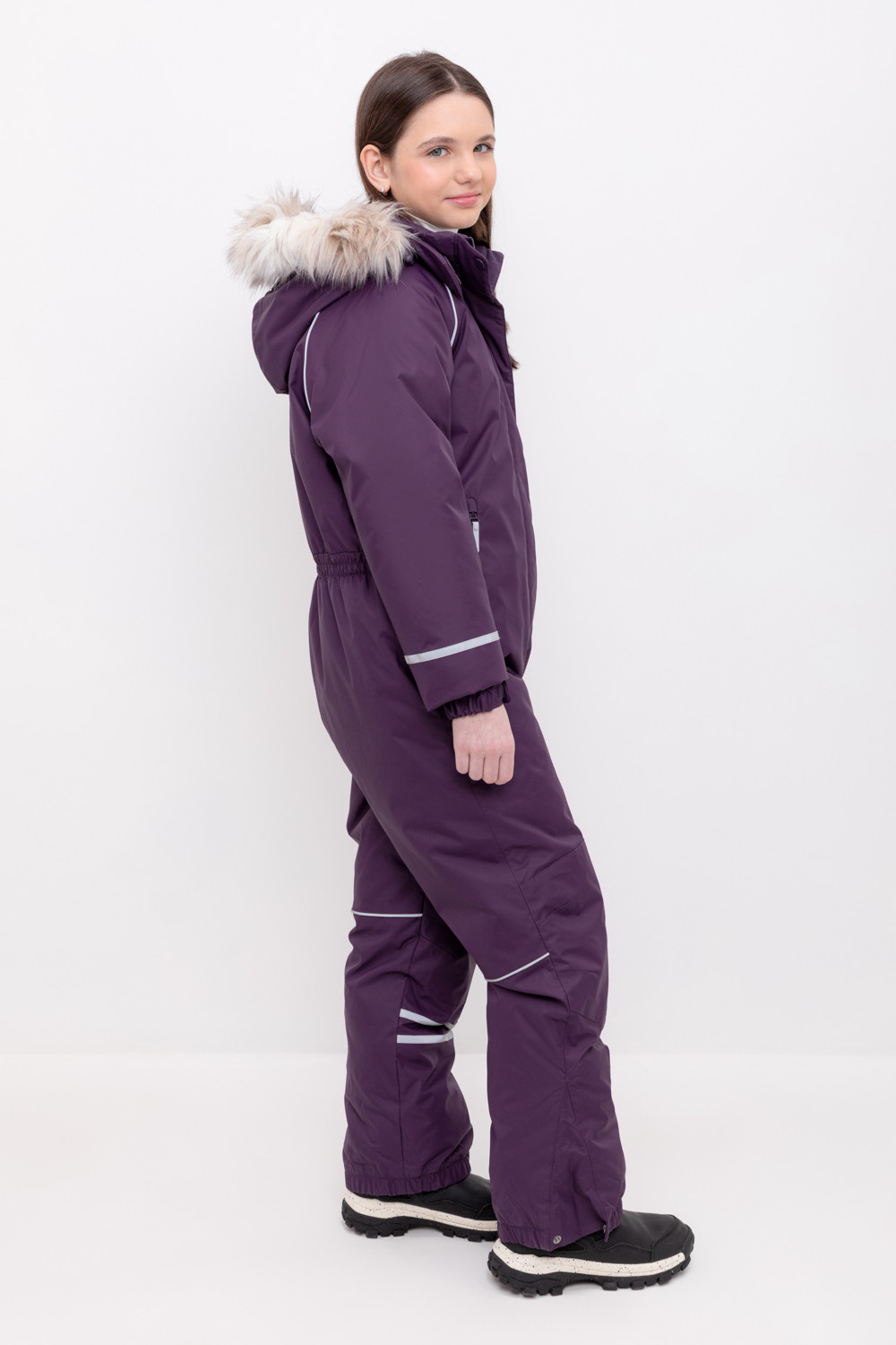 Комбинезоны утепленные для девочки, артикул: ВК 60102/6 ГР (122-158), цвет: фиолетовый, фото 3