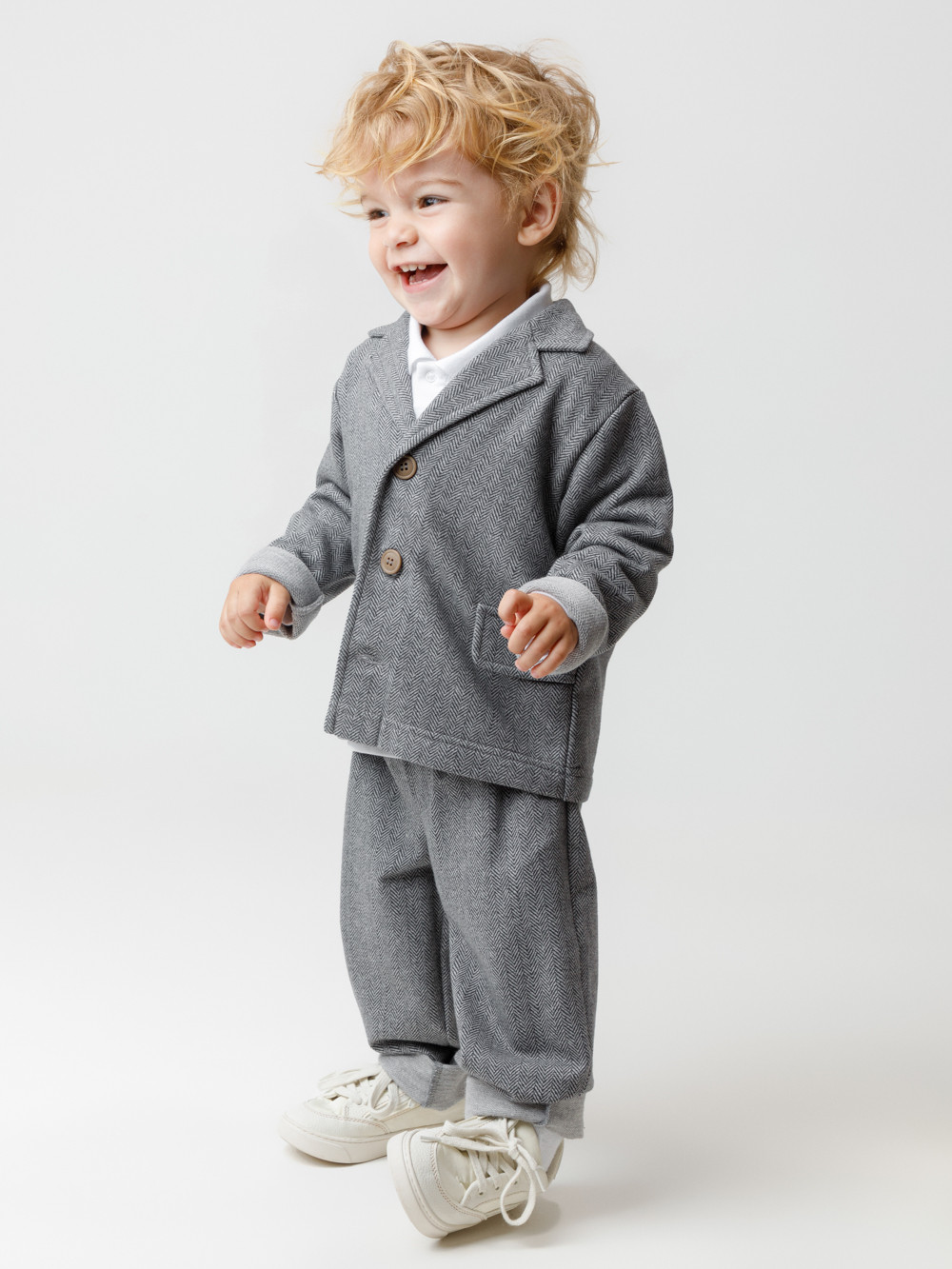 Жакет для мальчика, артикул: КР 302610, цвет: серый, фото 3