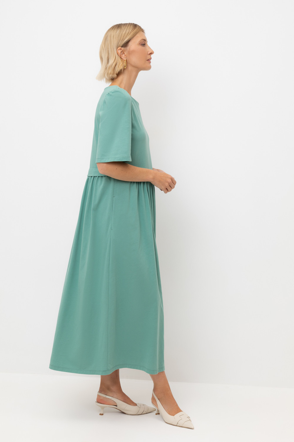 Платья женские для мам, артикул: ЕВТ 5083, цвет: зеленый, фото 3