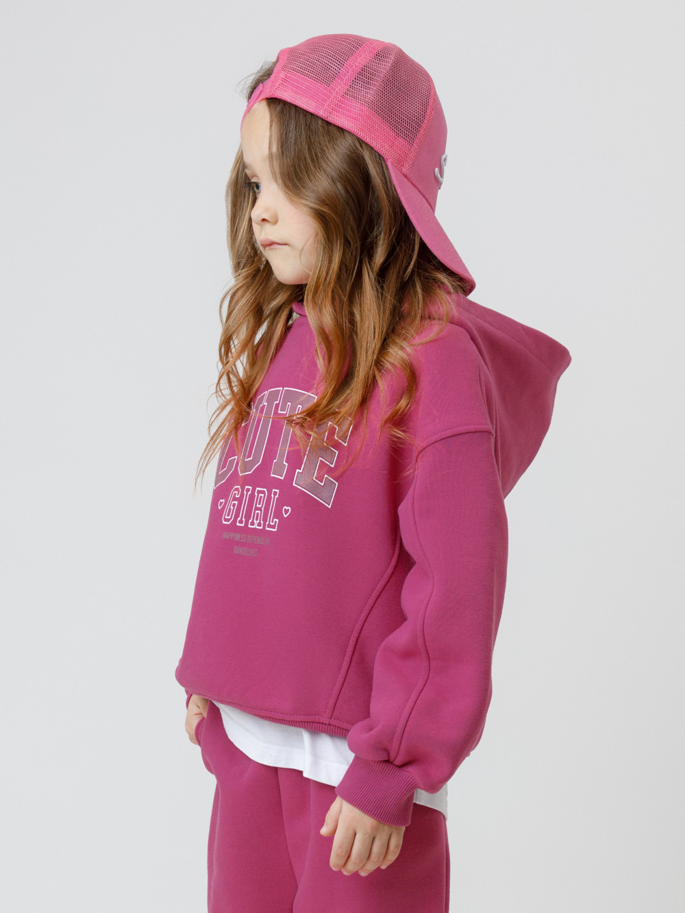 Худи для девочки, артикул: КР 302815, цвет: бордовый, фото 3