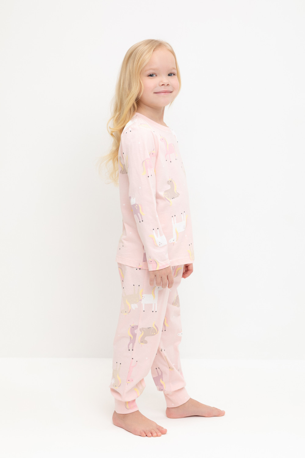 Пижама для девочки, артикул: К 1561, цвет: розовый, фото 3