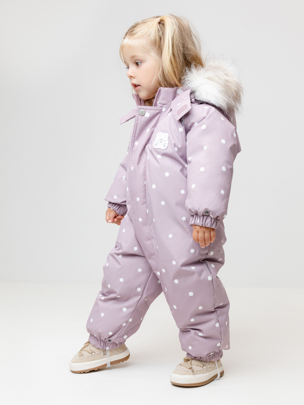 Комбинезоны утепленные для девочки, артикул: ВК 60103/н/7 УЗГ, цвет: розовый, фото 3