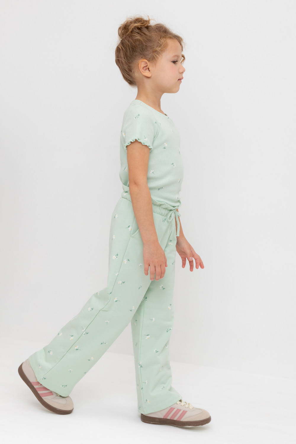 Брюки для девочки, артикул: КР 400798, цвет: зеленый, фото 3
