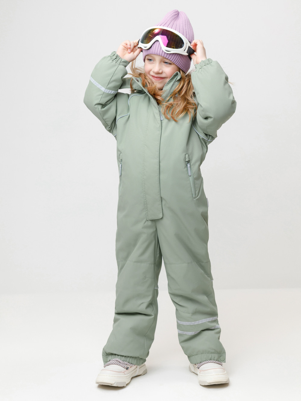Комбинезоны утепленные для девочки, артикул: ВК 60102/9 ГР (128-158), цвет: зеленый, фото 3