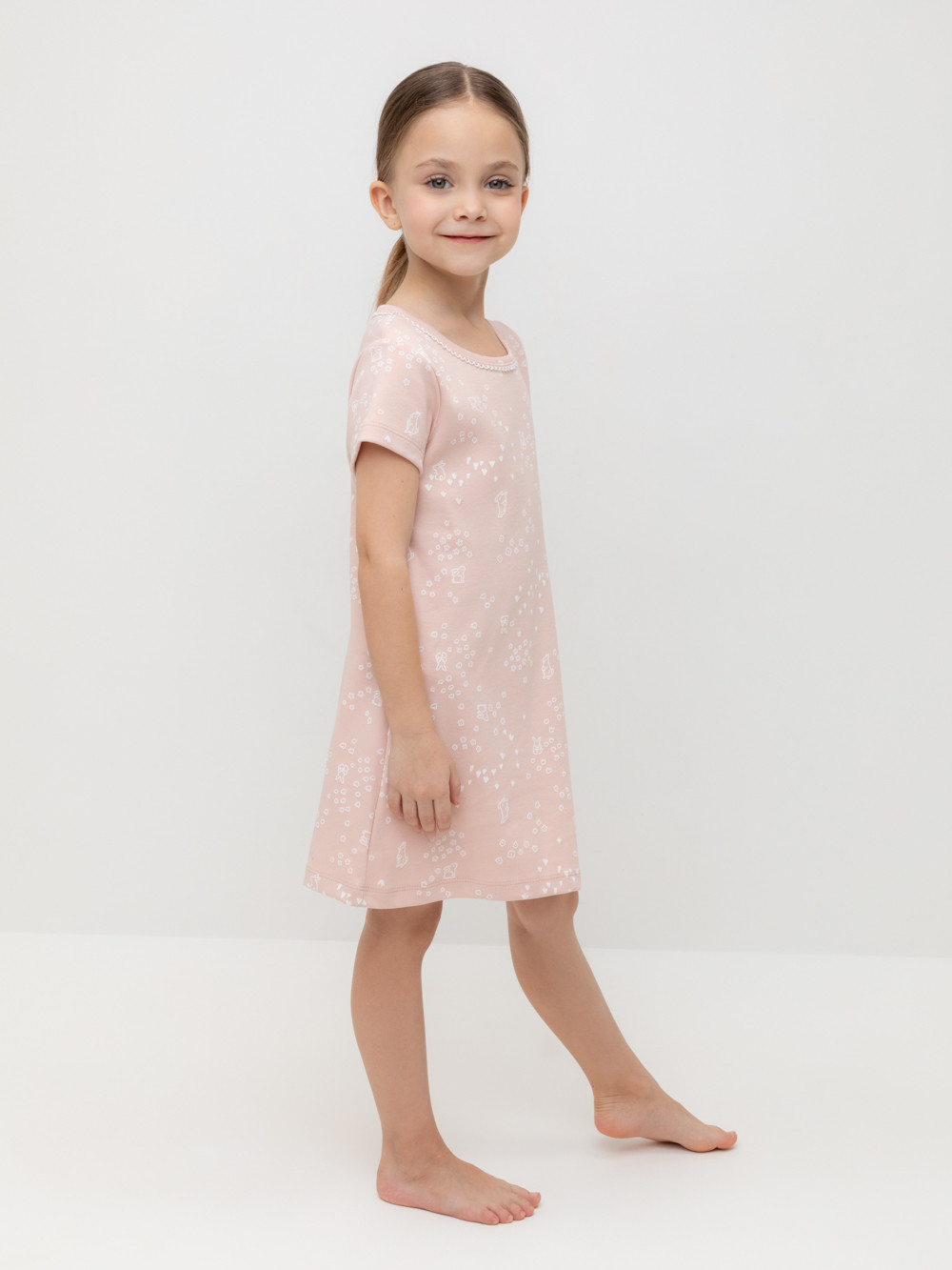 Ночная сорочка для девочки, артикул: К 1156, цвет: розовый, фото 2