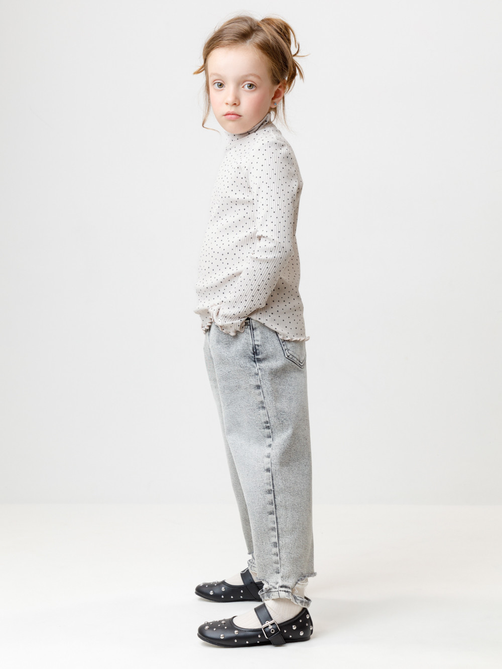 Водолазки для девочки, артикул: КР 302858, цвет: бежевый, фото 3