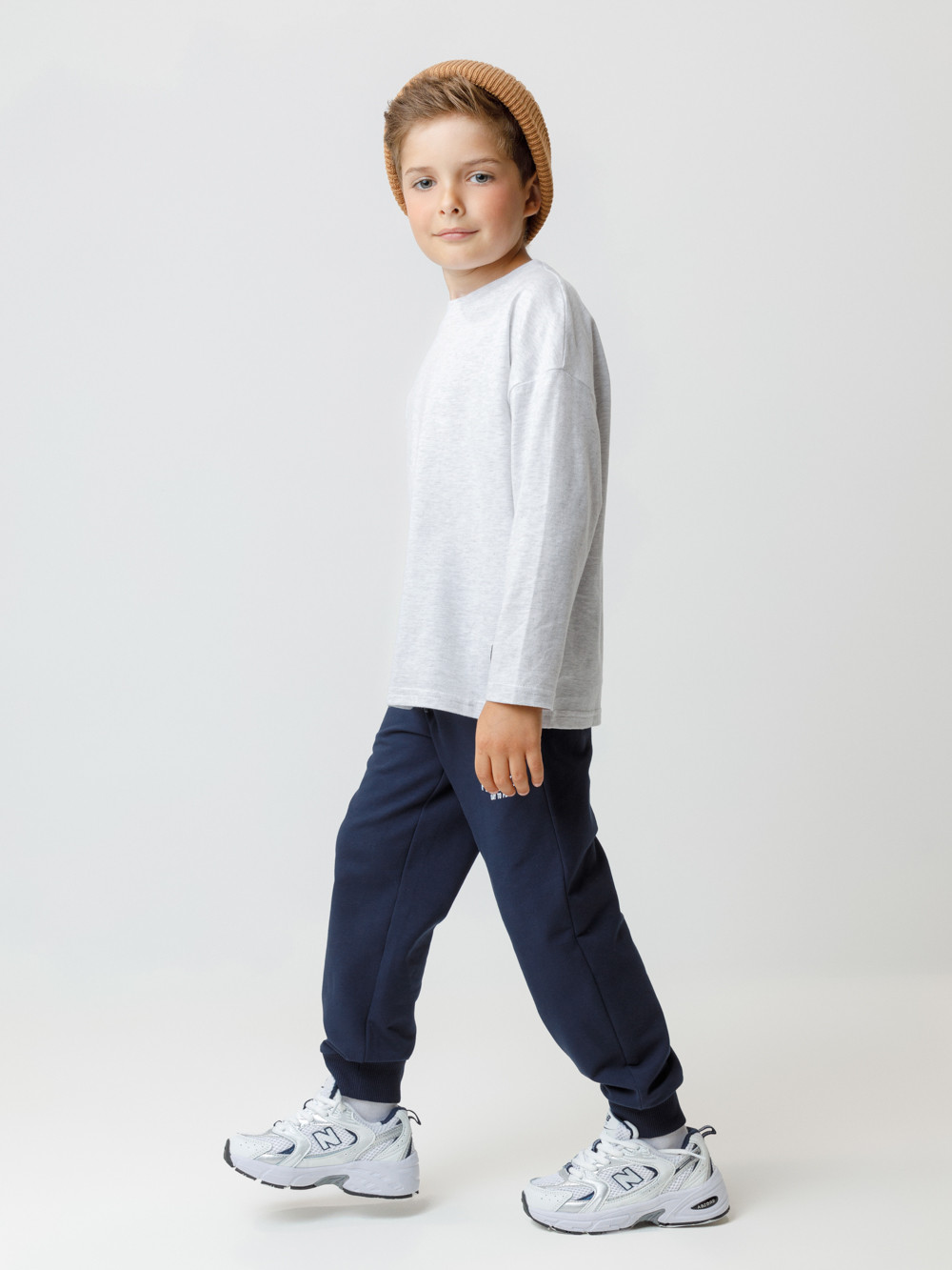 Лонгсливы для мальчика, артикул: МП 302894, цвет: серый, фото 3