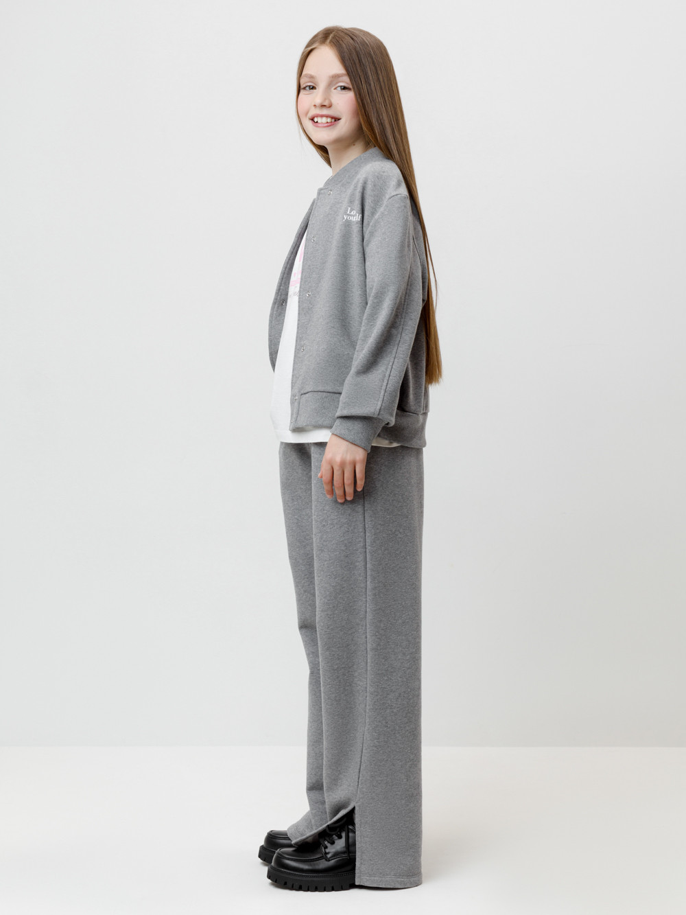 Жакет для девочки, артикул: КР 302836, цвет: серый, фото 3