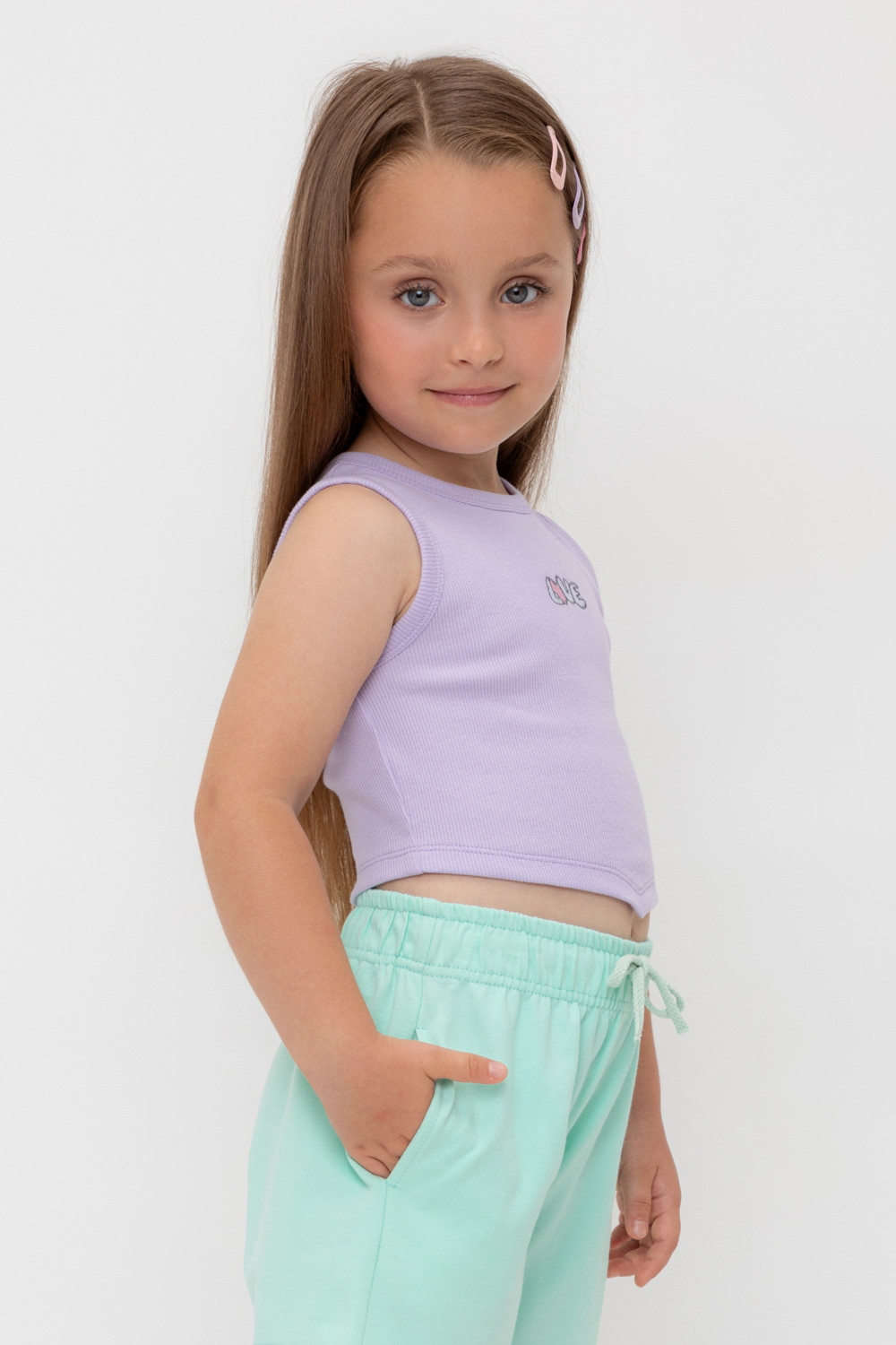 Футболка для девочки, артикул: КР 302694, цвет: фиолетовый, фото 3