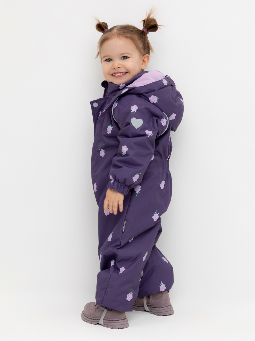 Комбинезоны утепленные для девочки, артикул: ВК 60085/н/53 Ал, цвет: фиолетовый, фото 3