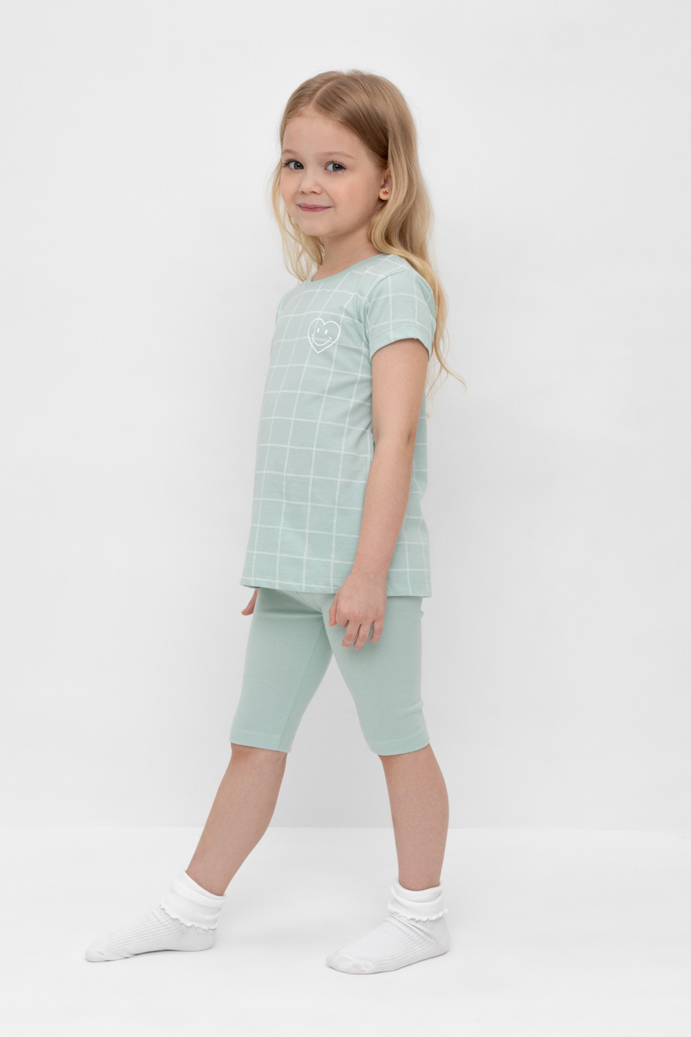 Пижама для девочки, артикул: К 1641, цвет: голубой, фото 3